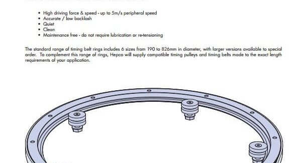 HepcoMotion - PRT2 No.13 Timing Belt Ring Slides, Pulleys and Belts